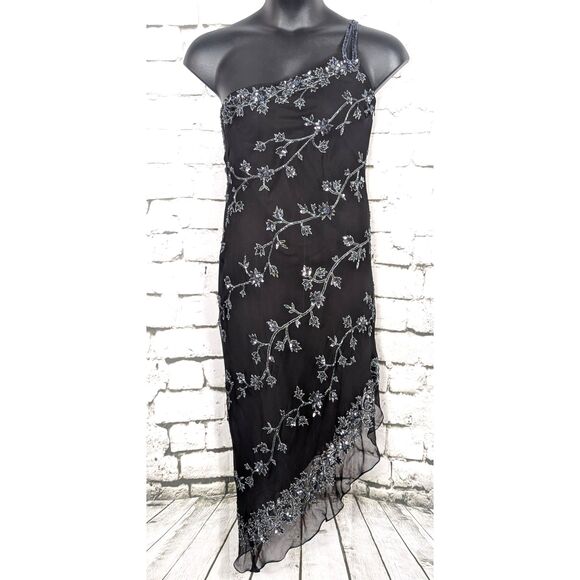 Scala Dresses & Skirts - VINTAGE 90s Y2K Silk Slip Dress Fairygoth Whimsigoth Fantasy Witchy Size Large